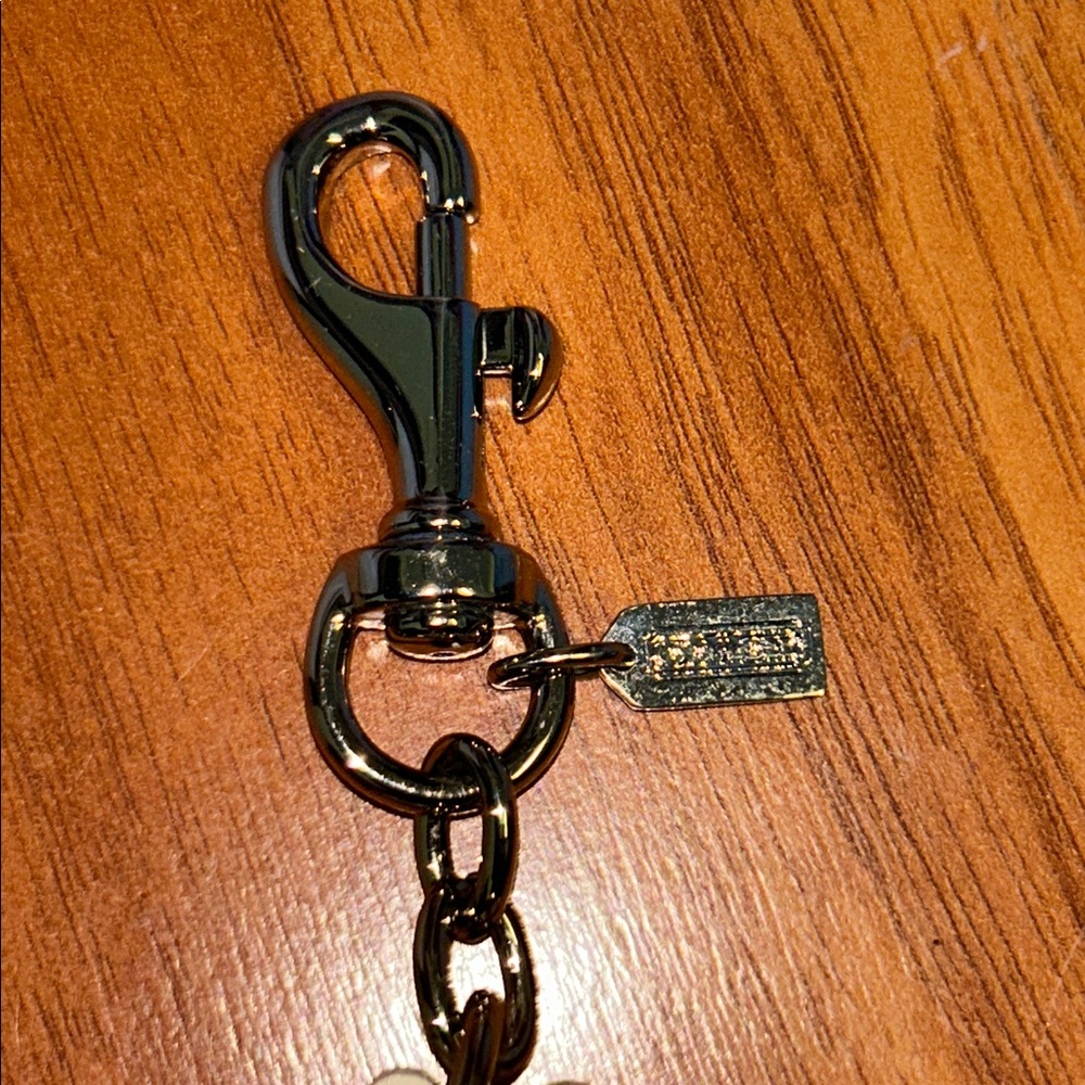 Coach Snowflake ❄️ Leather Keychain Bag Charm - Picture 4 of 15